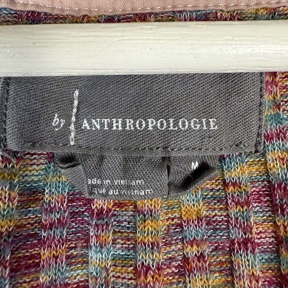 Anthropologie Womens Size Medium Pullover Top Multicolor Long Sleeves Textured - Picture 2 of 7